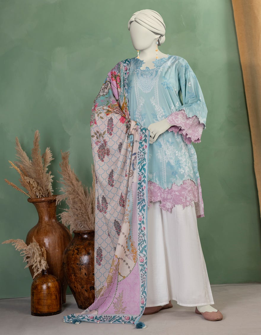 MULTICOLOR LAWN DIGITAL PRINTED UNSTITCHED 2PC