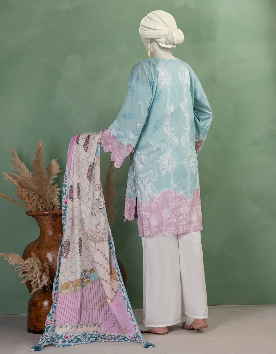 MULTICOLOR LAWN DIGITAL PRINTED UNSTITCHED 2PC