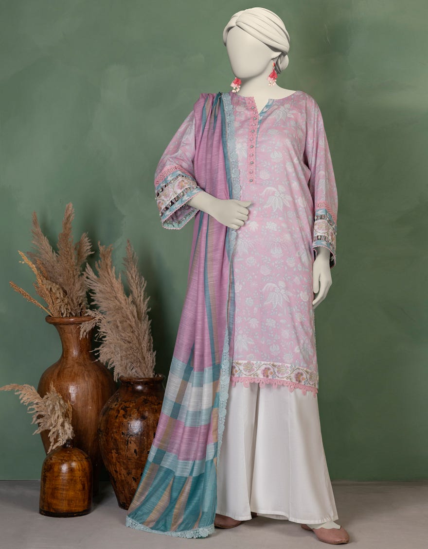 MULTICOLOR LAWN PRINTED UNSTITCHED 2PC