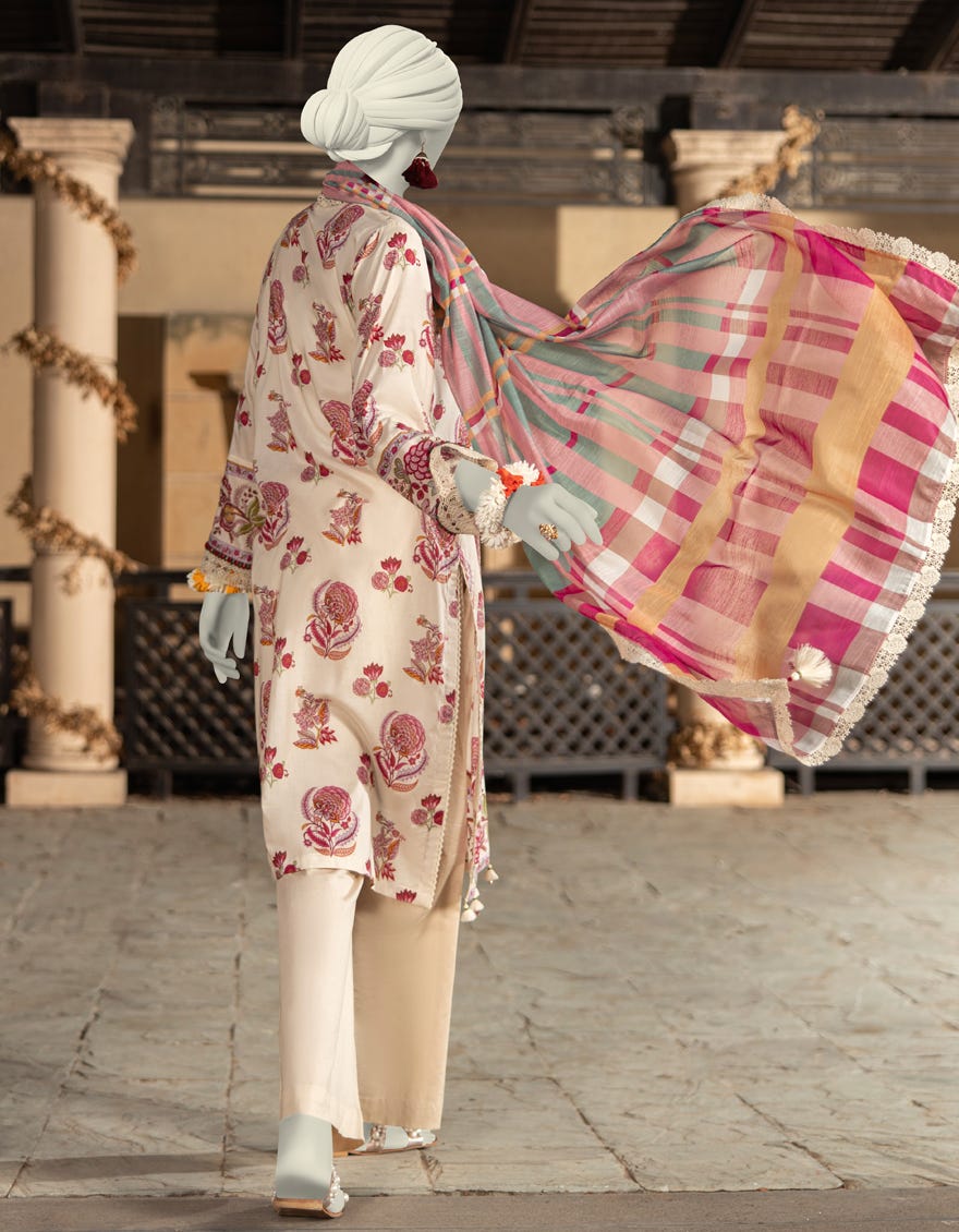 MULTICOLOR LAWN PRINTED UNSTITCHED 2PC