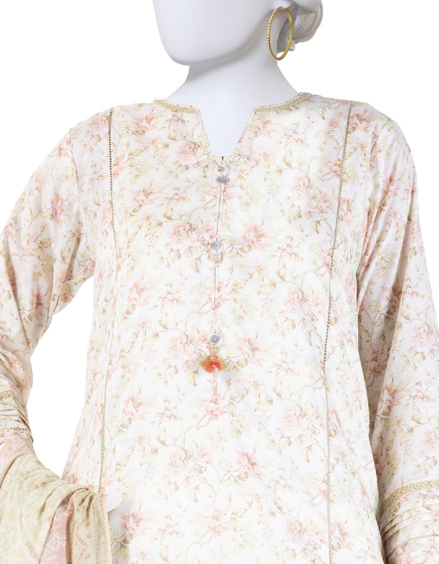 MULTICOLOR LAWN PRINTED UNSTITCHED 3PC