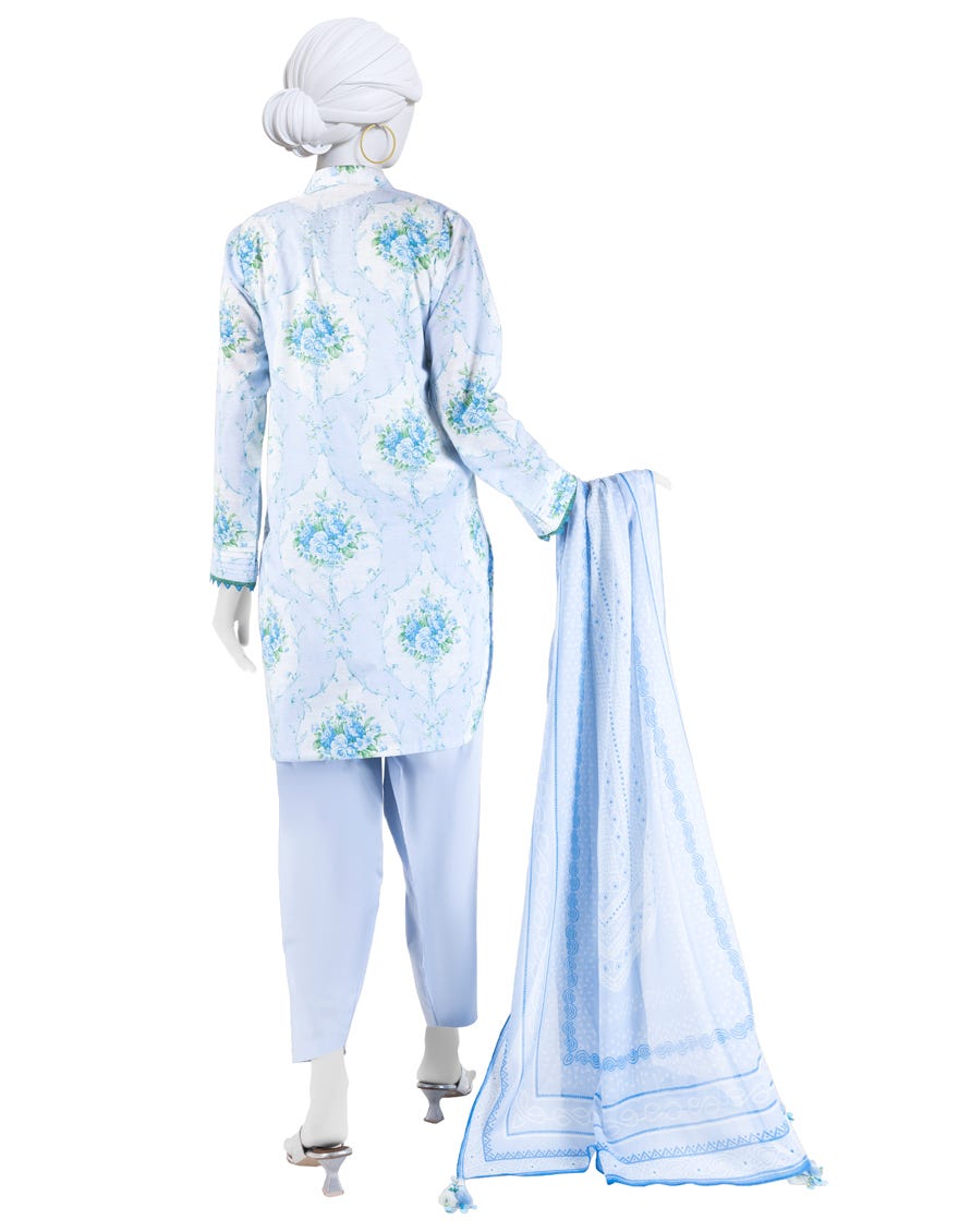 MULTICOLOR LAWN PRINTED UNSTITCHED 3PC