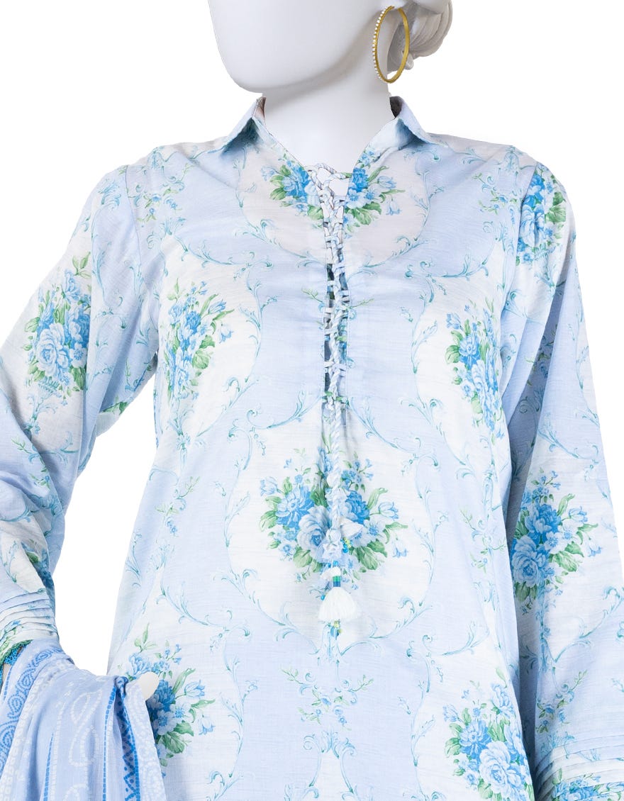 MULTICOLOR LAWN PRINTED UNSTITCHED 3PC