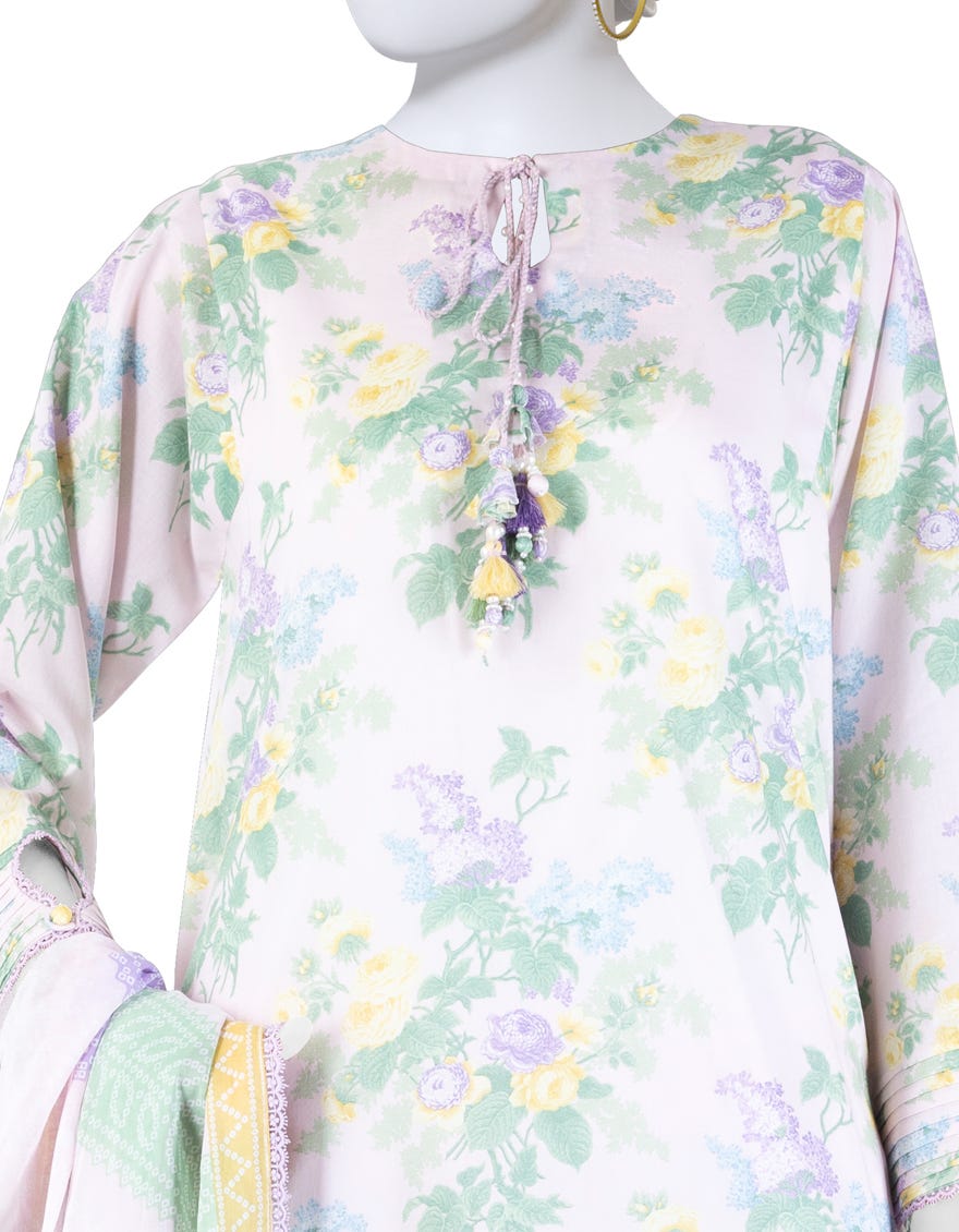 MULTICOLOR LAWN PRINTED UNSTITCHED 3PC