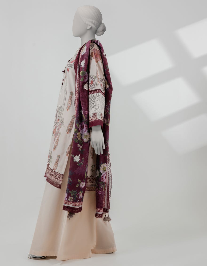 MULTICOLOR LAWN EMBROIDERED UNSTITCHED 3PC
