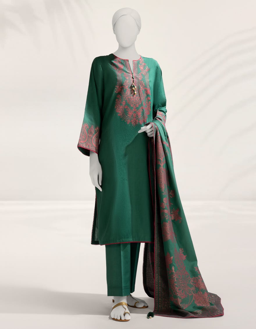 MULTICOLOR DYED JACQUARD UNSTITCHED 3PC