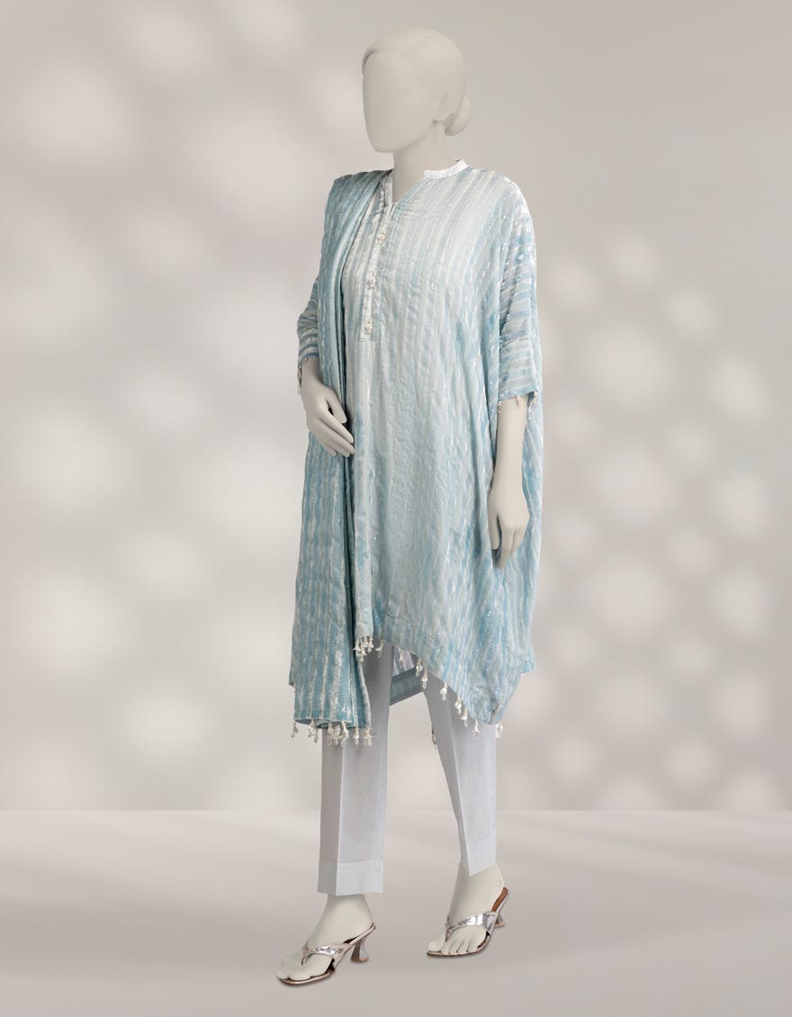 BLUE PALACHI DYED UNSTITCHED 3PC