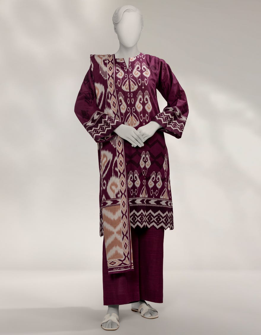 MULTICOLOR KHADDAR PRINTED UNSTITCHED 3PC