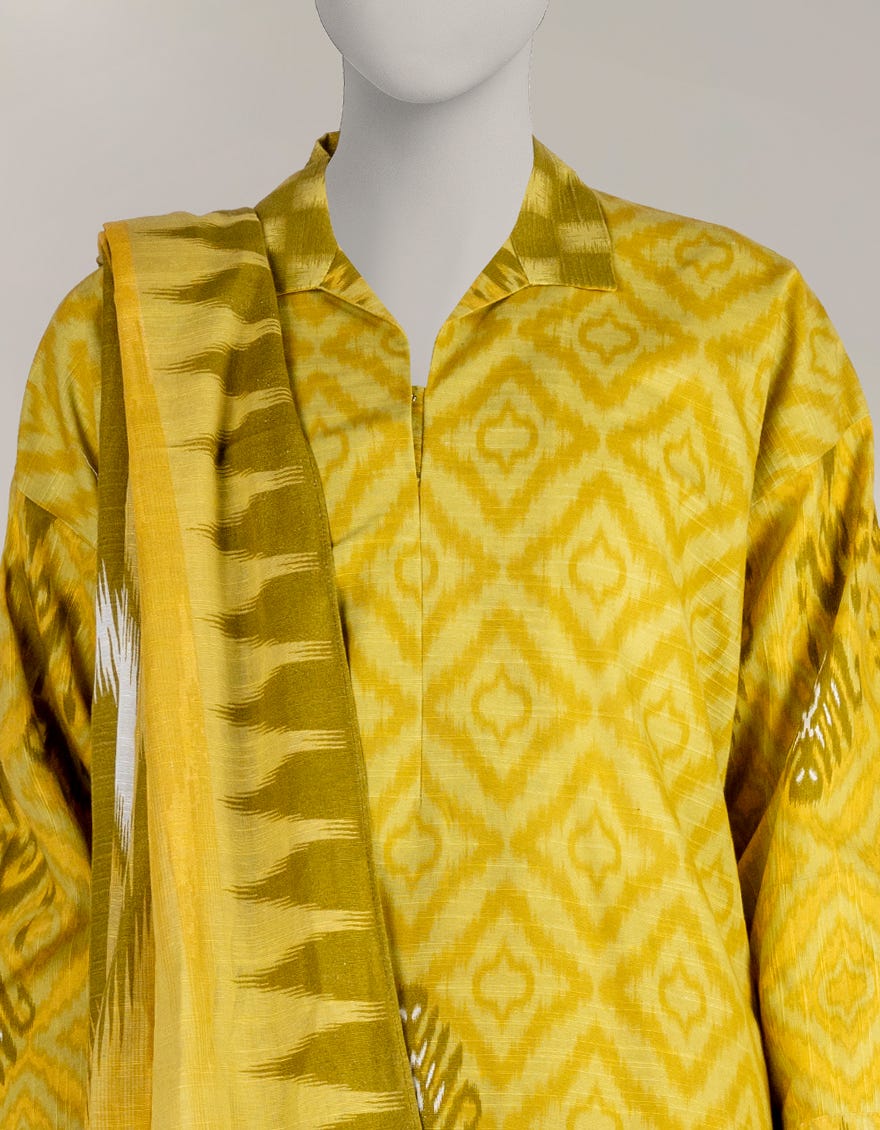 Kadder Color MULTICOLOR KHADDAR PRINTED UNSTITCHED 3PC – J.