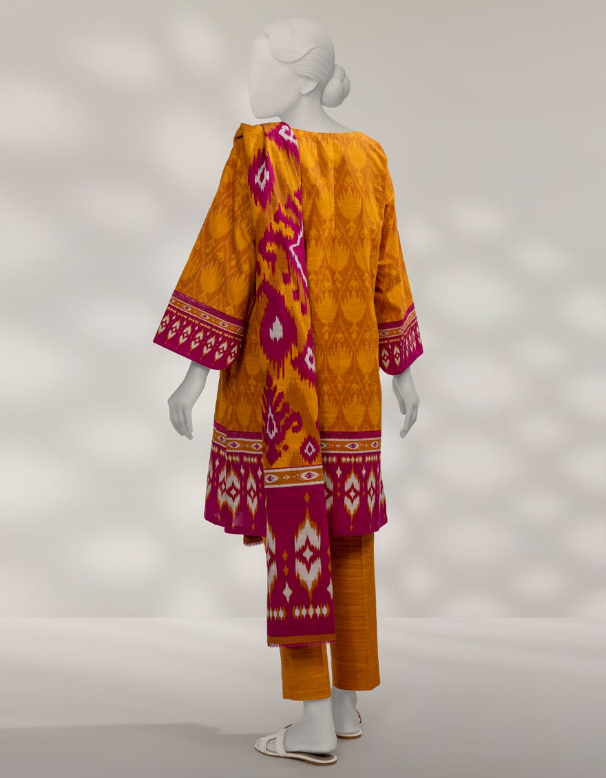 MULTICOLOR KHADDAR PRINTED UNSTITCHED 3PC