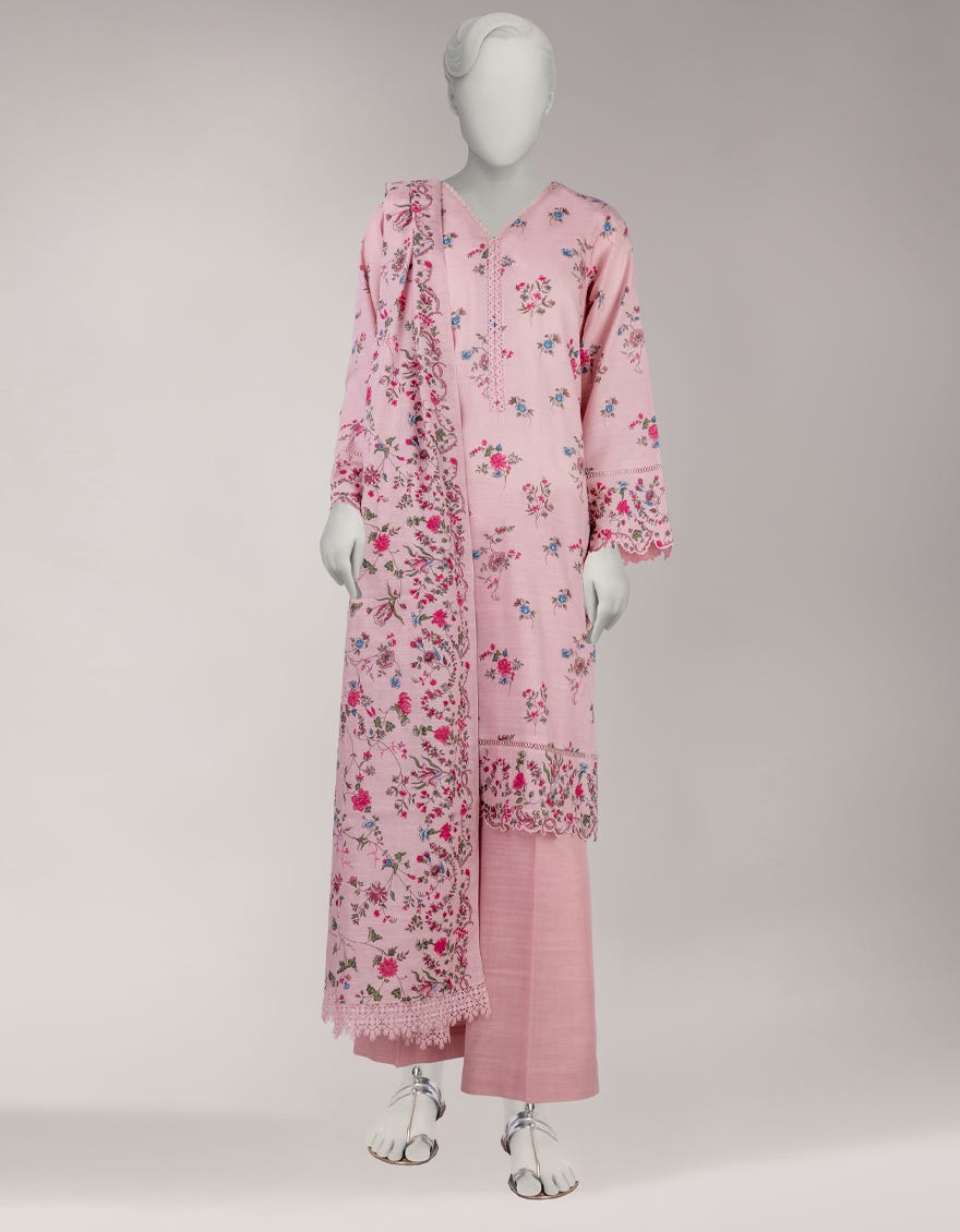 MULTICOLOR KHADDAR PRINTED UNSTITCHED 3PC – J.