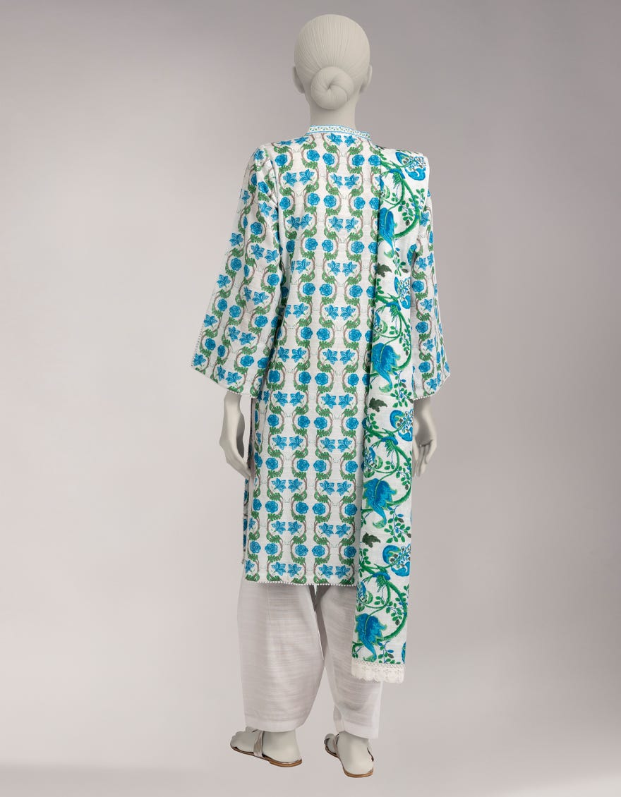 MULTICOLOR KHADDAR PRINTED UNSTITCHED 3PC