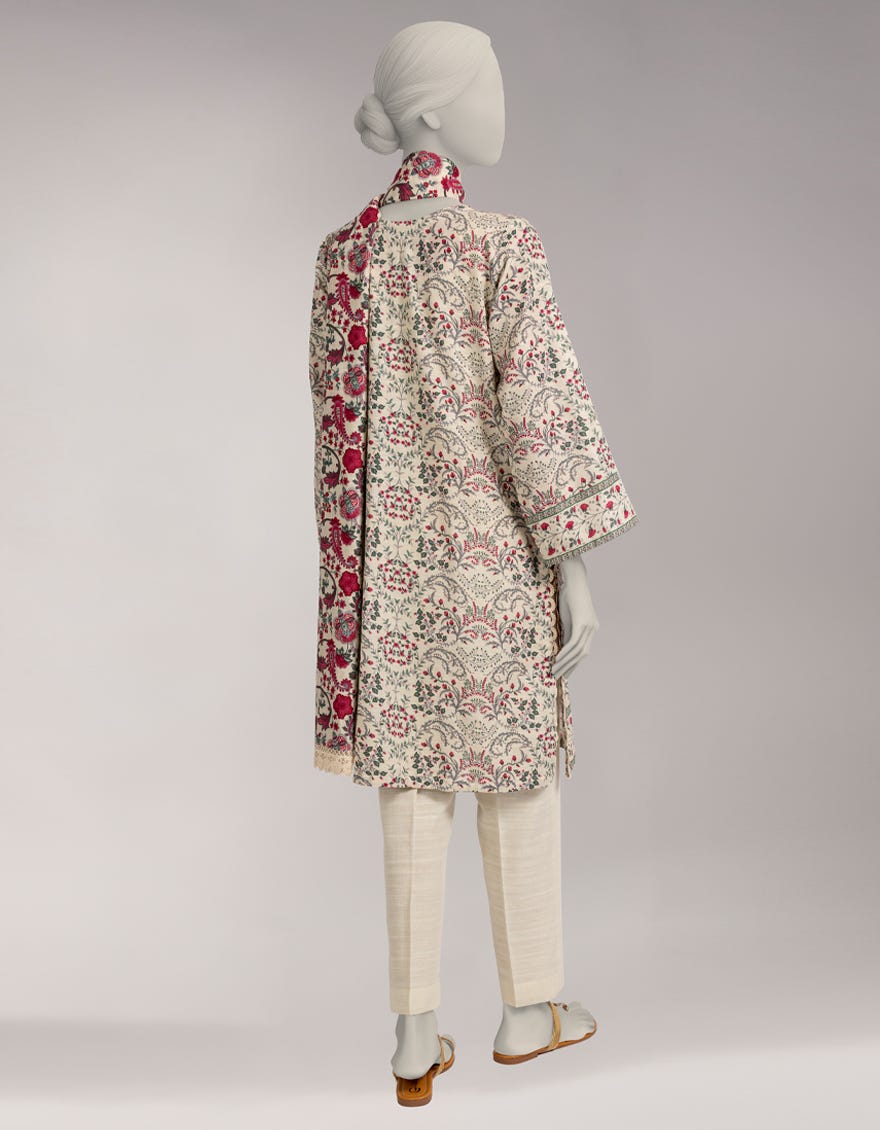 MULTICOLOR KHADDAR PRINTED UNSTITCHED 3PC