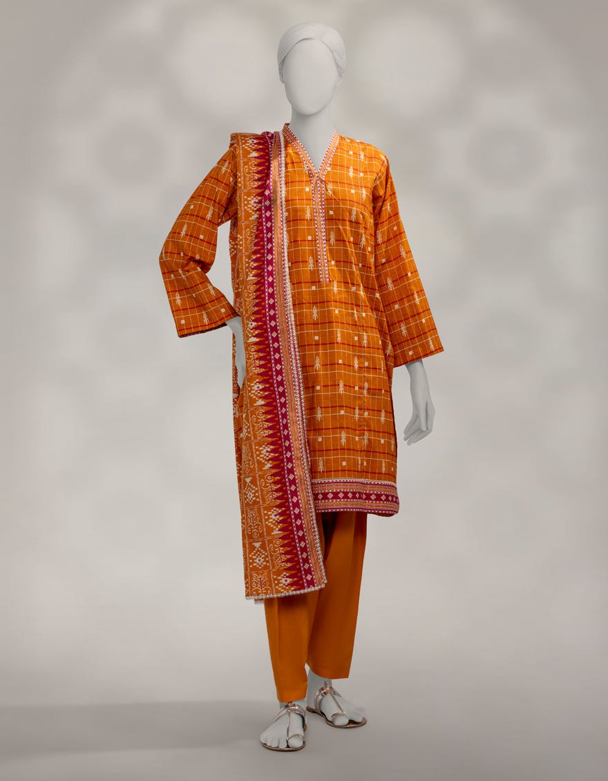 MULTICOLOR CAMBRIC PRINTED UNSTITCHED 3PC