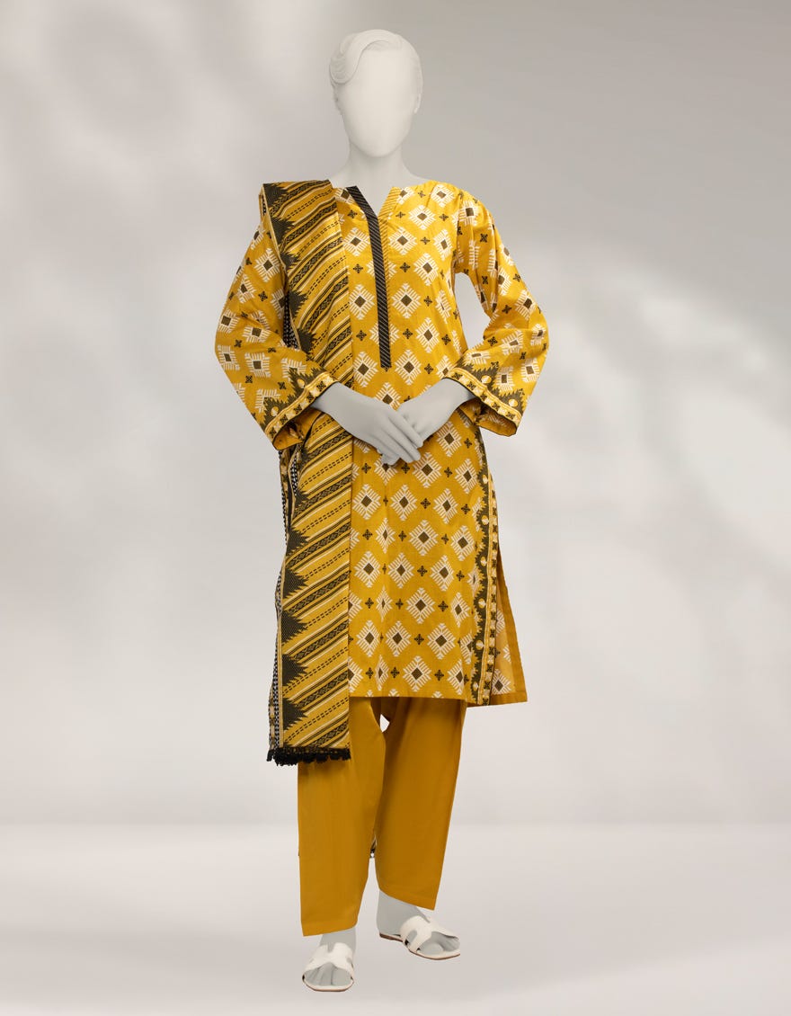 MULTICOLOR CAMBRIC PRINTED UNSTITCHED 3PC