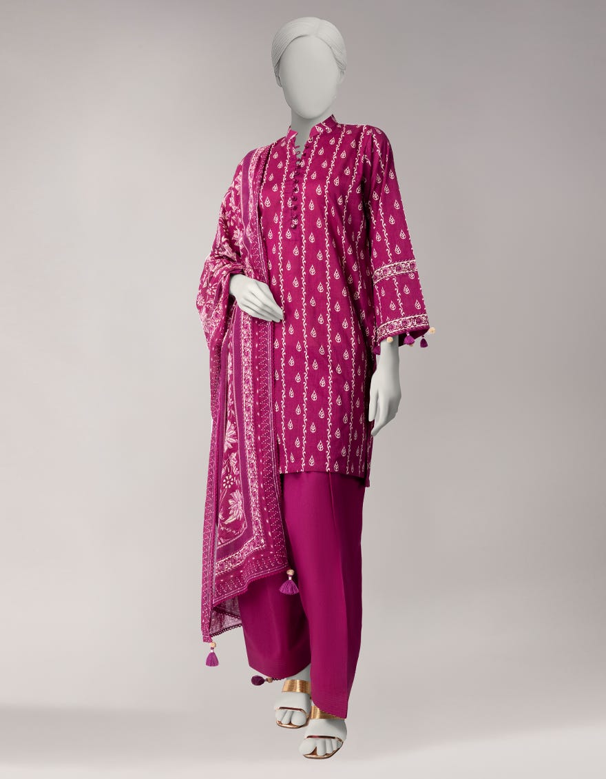 MULTICOLOR CAMBRIC PRINTED UNSTITCHED 3PC