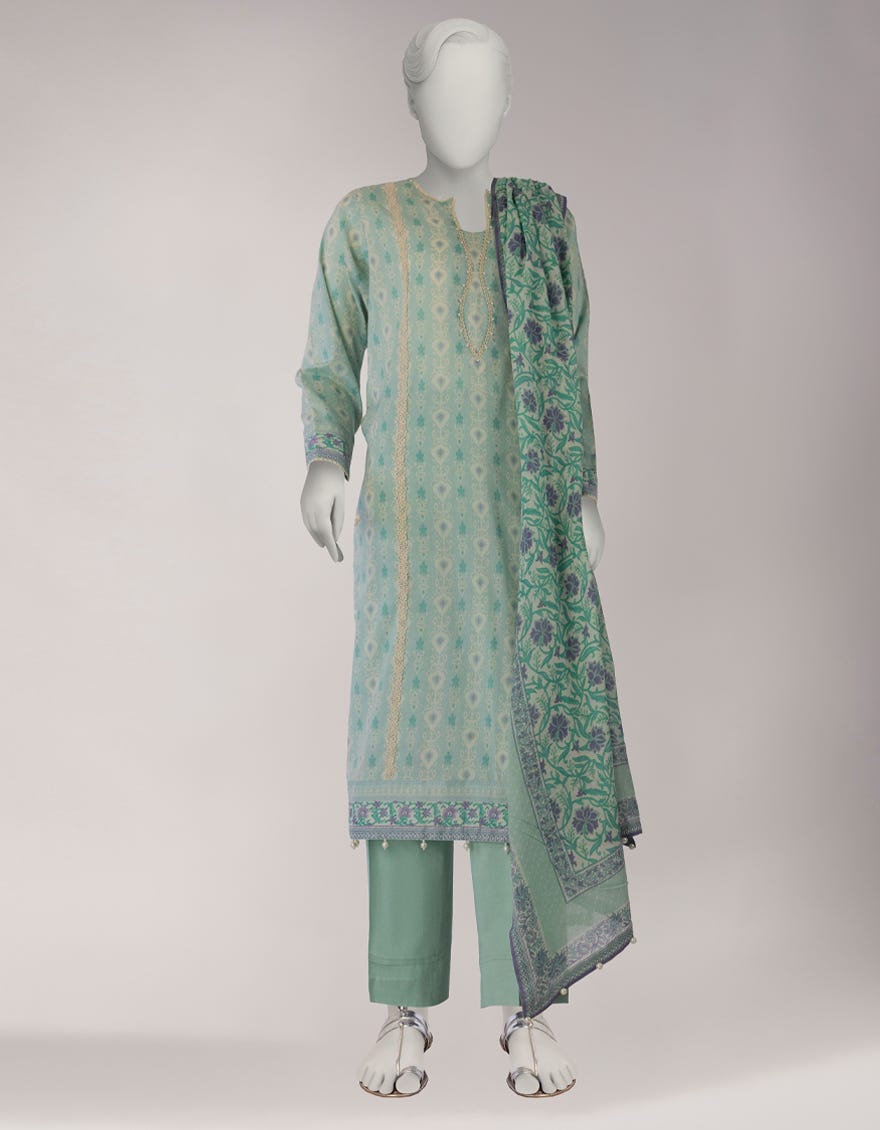 MULTICOLOR CAMBRIC PRINTED UNSTITCHED 3PC
