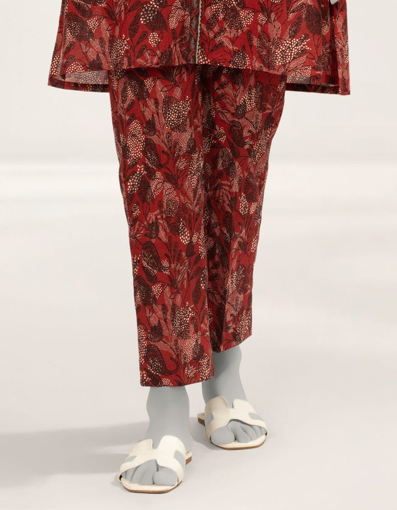 MAROON PRINTED LAWN TROUSERS