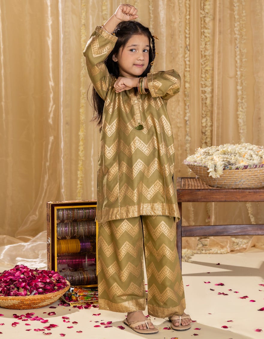 GREEN LAWN PRINTED 2PC | JGKL-S-JGST-25-5606