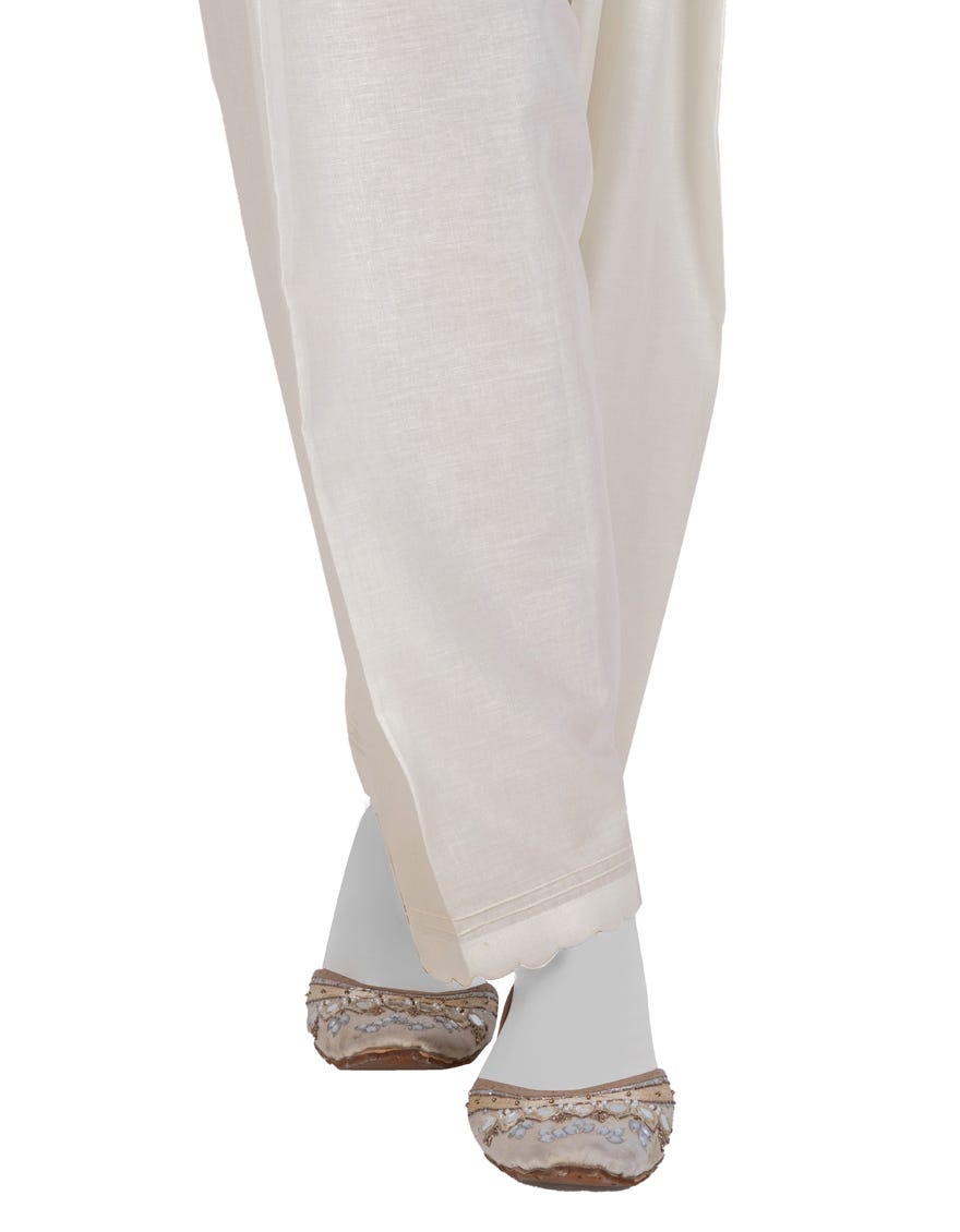 OFF WHITE LAWN BASIC SHALWAR | JLSH-25-8001-C