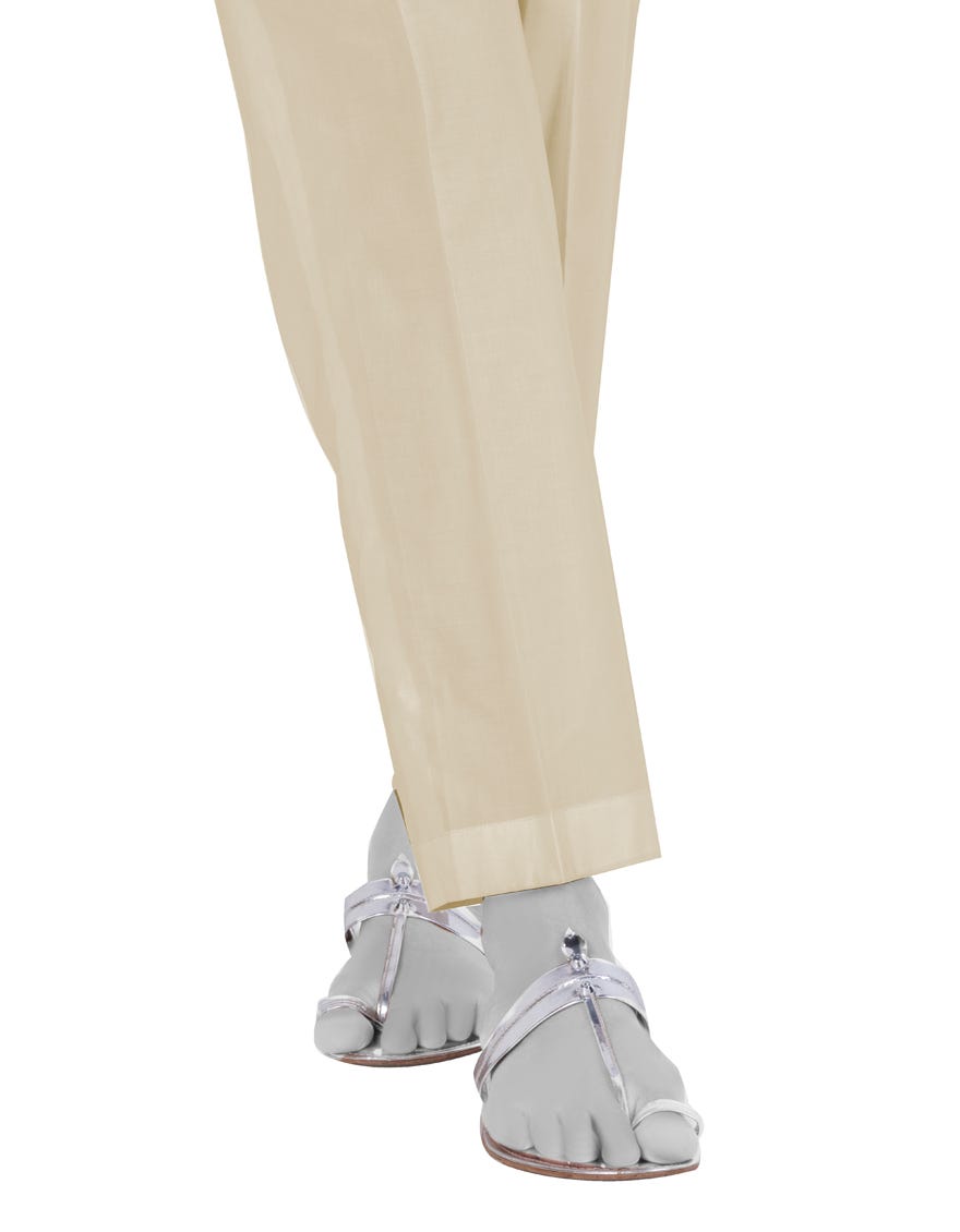 BEIGE LAWN BASIC TROUSERS | JJLT-S-25-8002-D