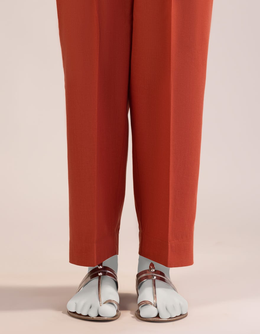 BROWN LAWN TROUSERS