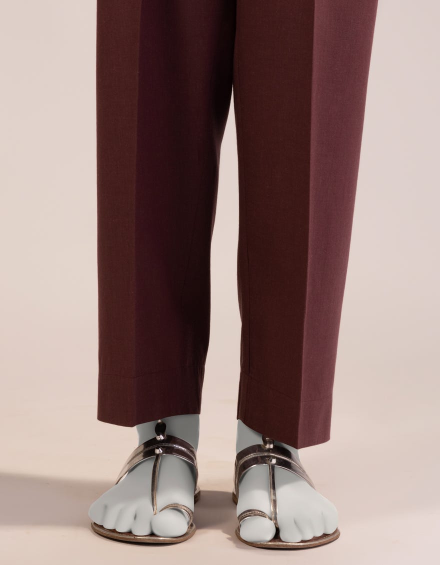 MAROON LAWN TROUSERS