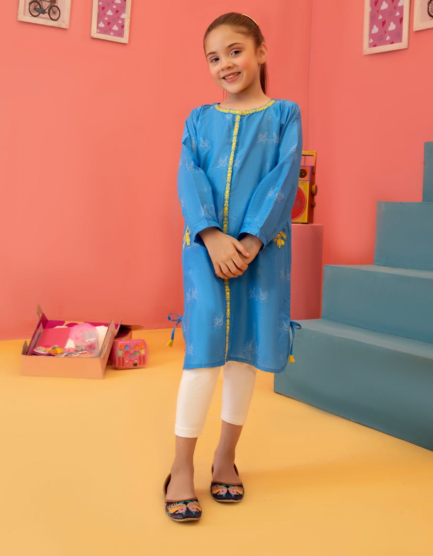 Blue Lawn Kurti | Jglk-S-23-2511