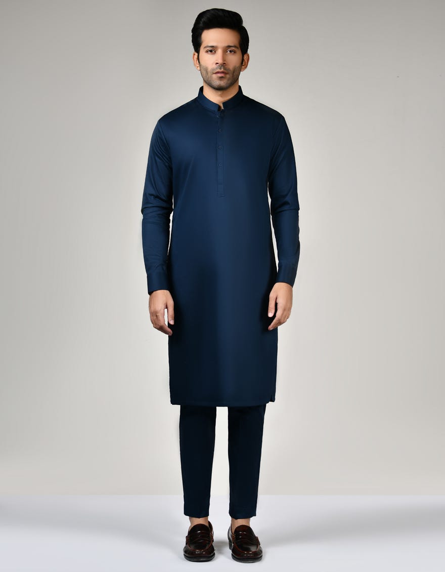 Teal Cotton Unstitched Kameez Shalwar Fabric | Jjms-2552