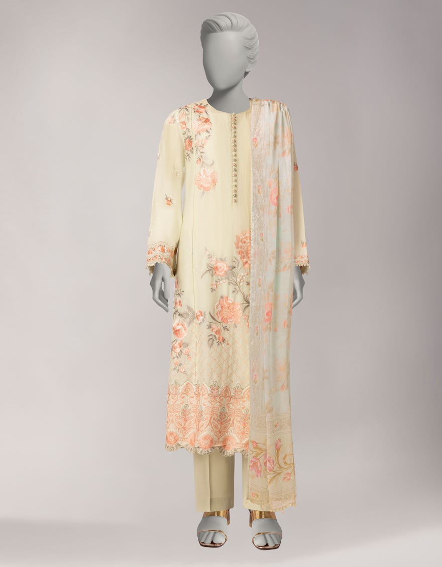 GREEN LAWN EMBROIDERED UNSTITCHED 3PC