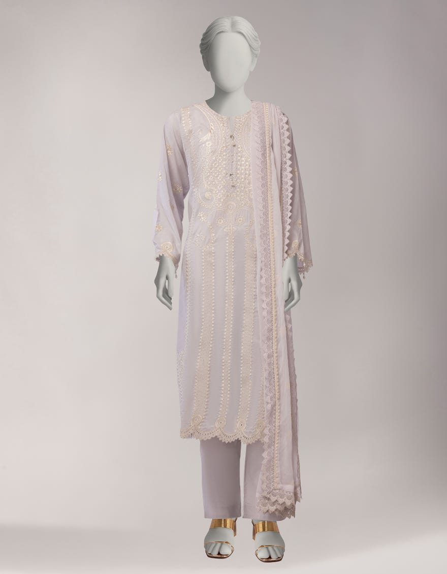 GREY LAWN EMBROIDERED UNSTITCHED 3PC