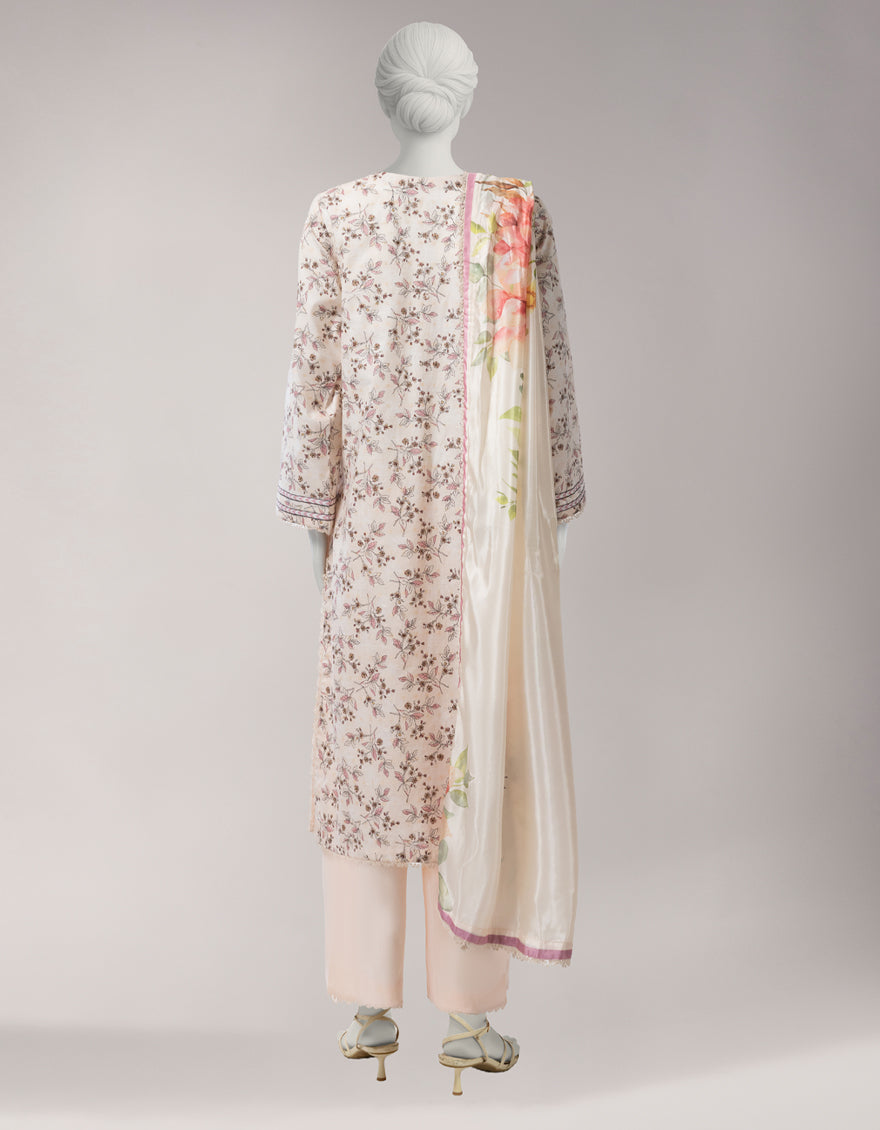 Multicolor Lawn Embroidered Unstitched 3Pc