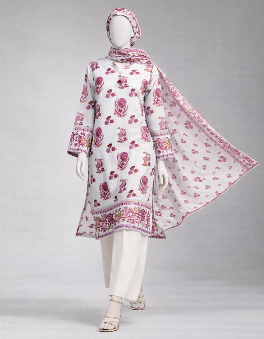 MULTICOLOR LAWN PRINTED UNSTITCHED 2PC