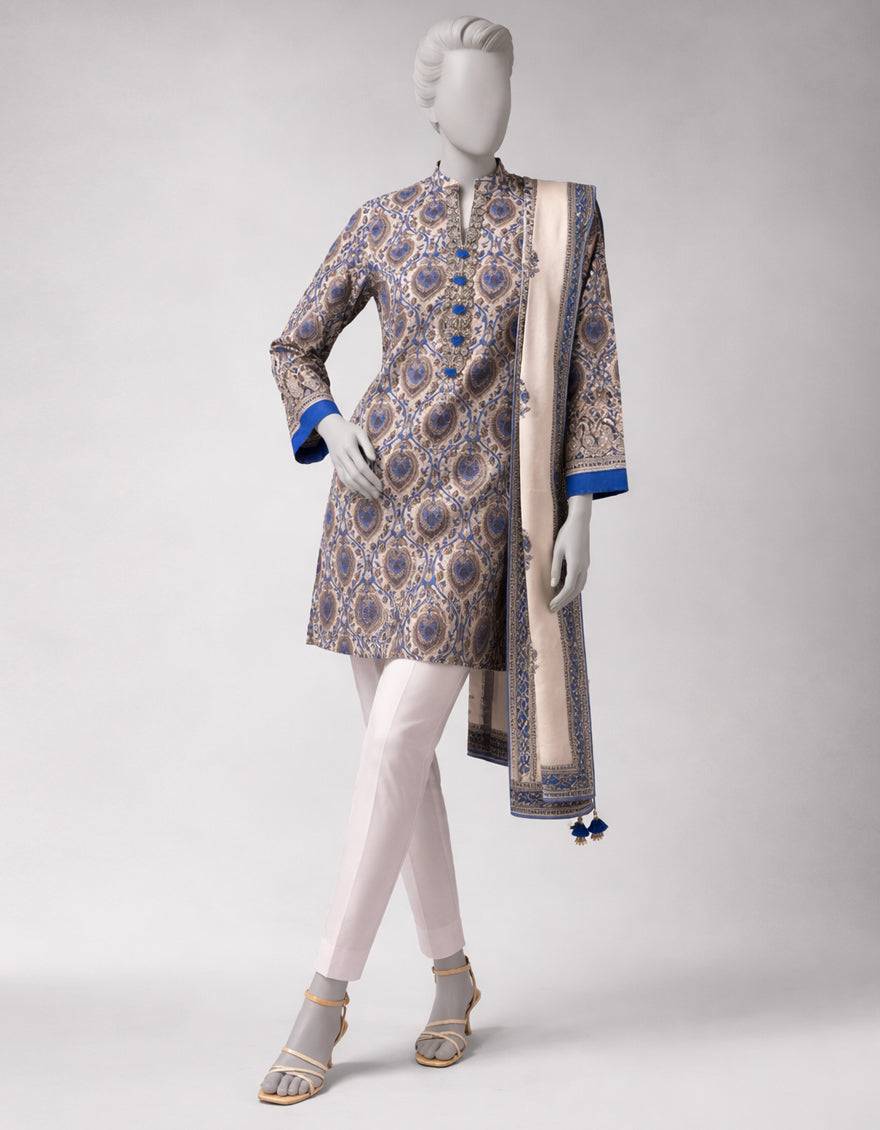 MULTICOLOR LAWN EMBROIDERED UNSTITCHED 2PC
