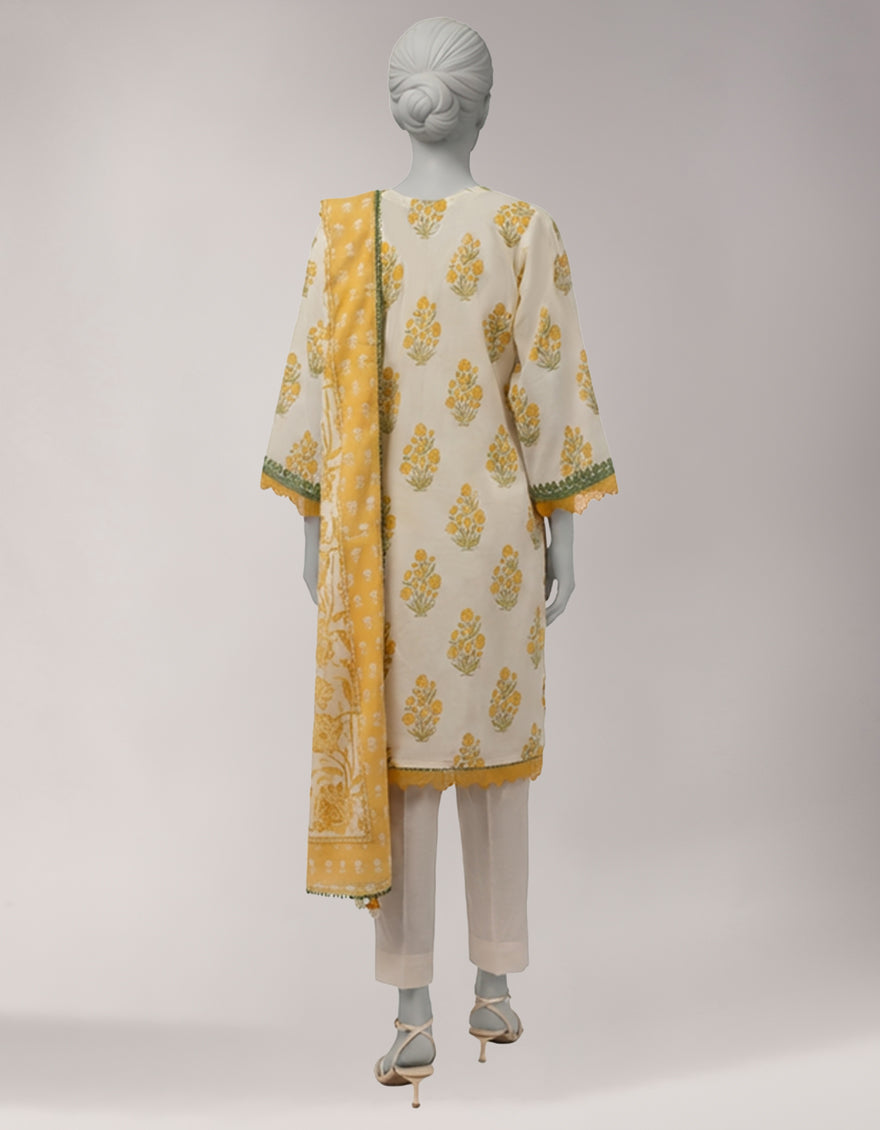 MULTICOLOR LAWN EMBROIDERED UNSTITCHED 2PC