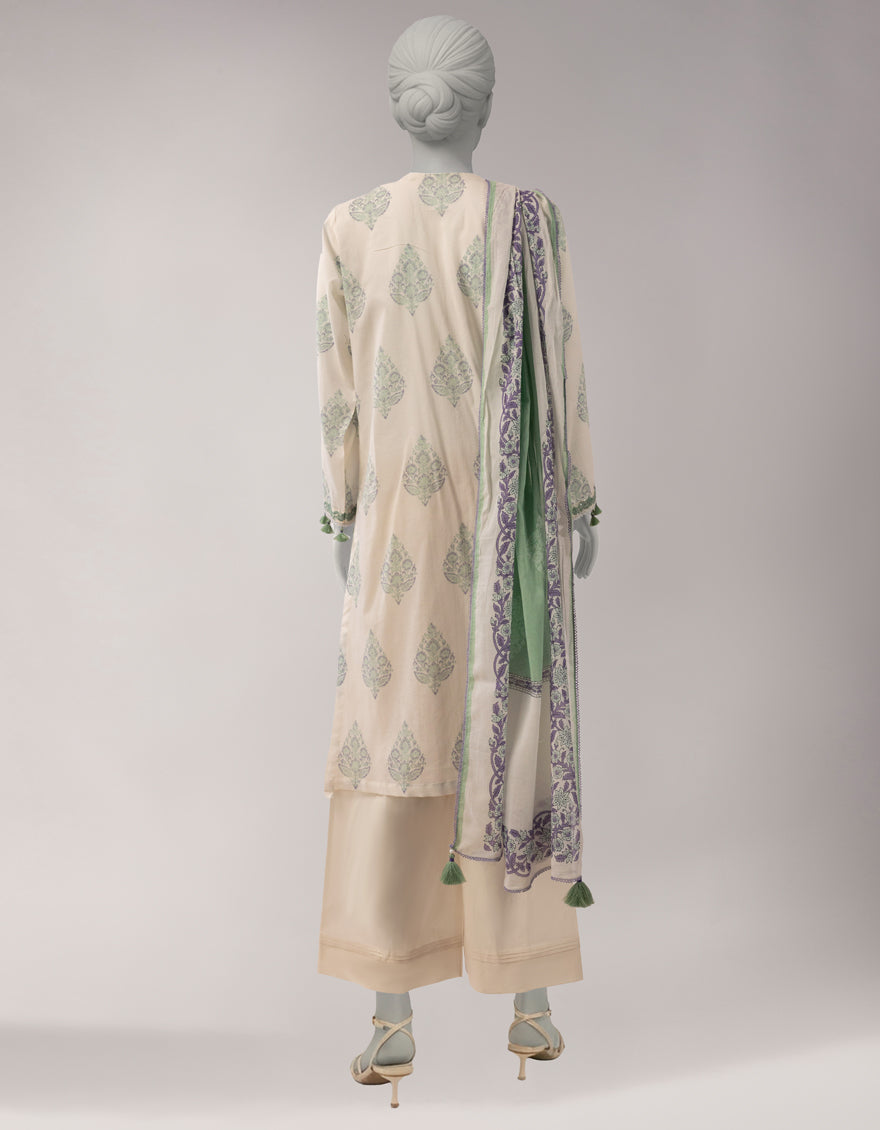 MULTICOLOR LAWN EMBROIDERED UNSTITCHED 2PC