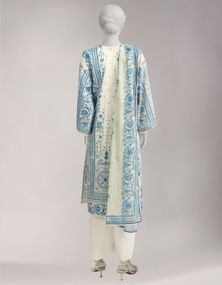 MULTICOLOR LAWN EMBROIDERED UNSTITCHED 2PC