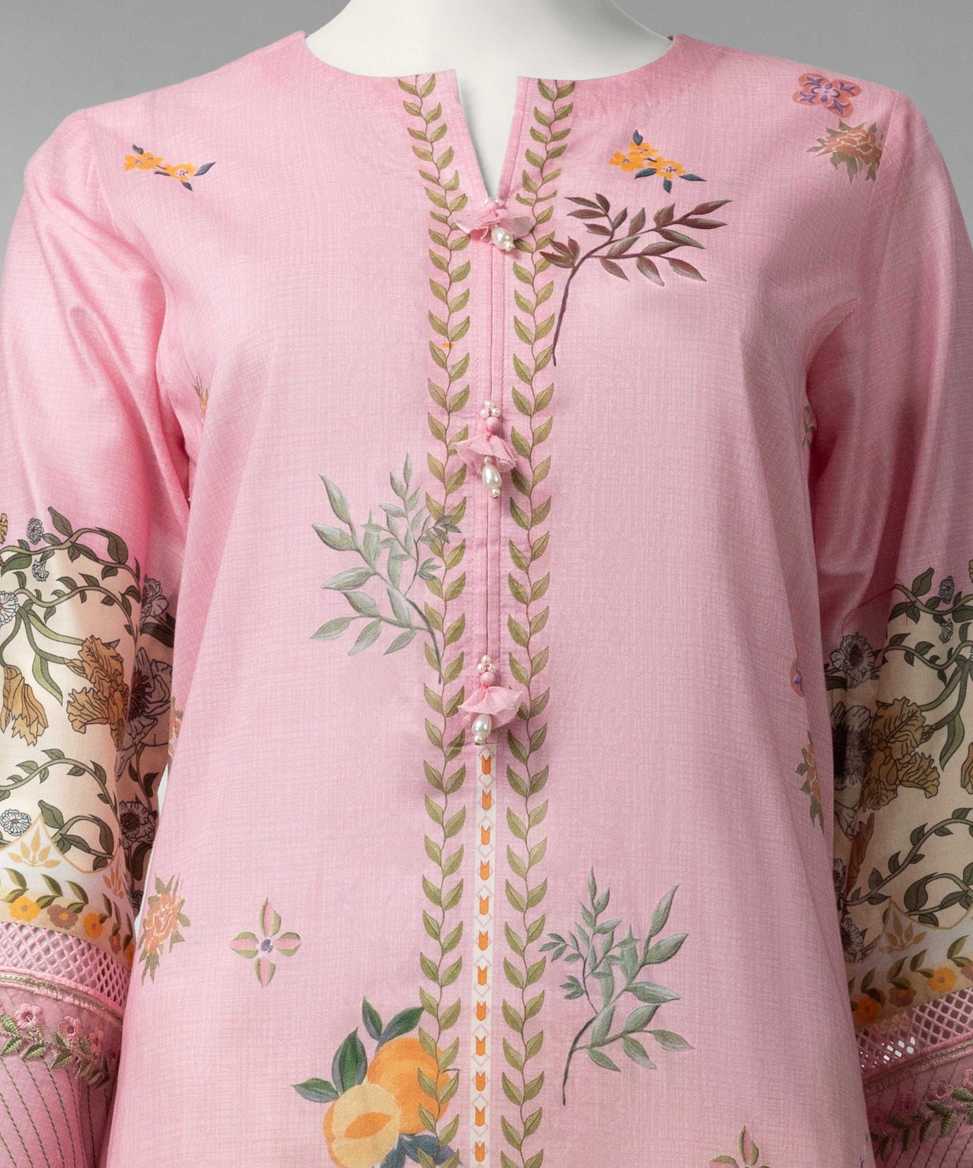 Pink Embroidered Liminal Unstitched 2Pc