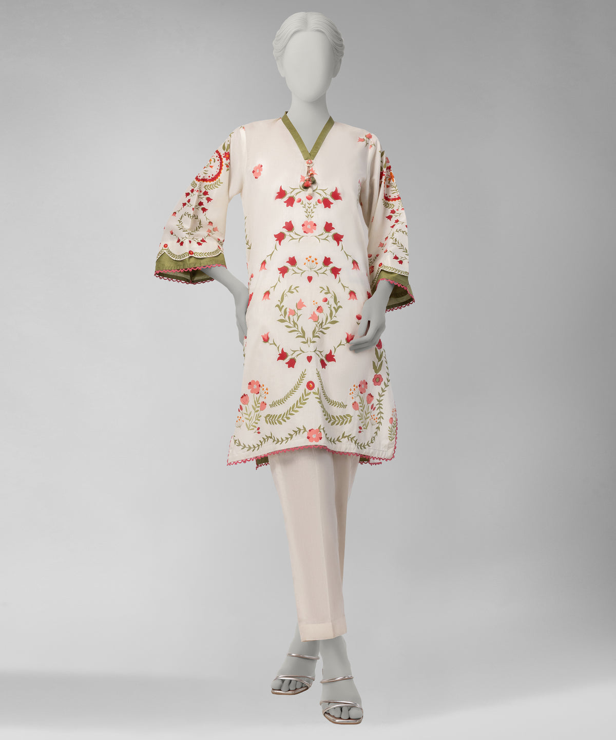 Off White Printed Liminal Unstitched 2Pc