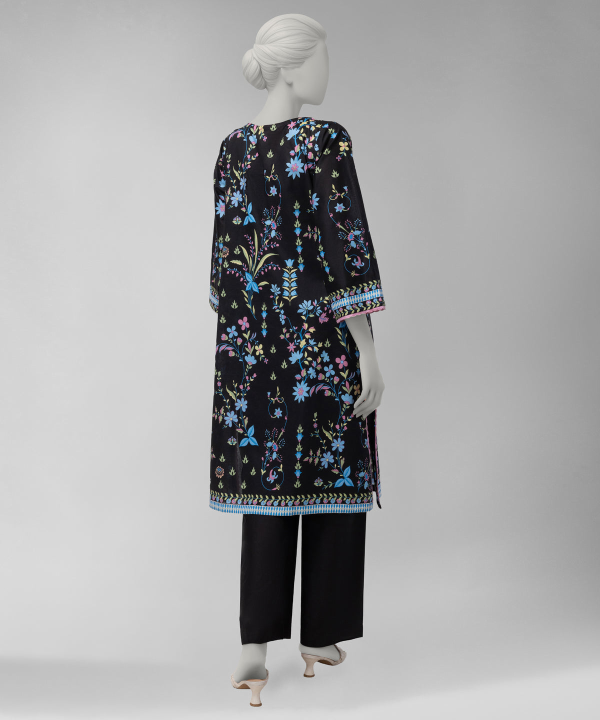 Black Printed Liminal Unstitched 2Pc