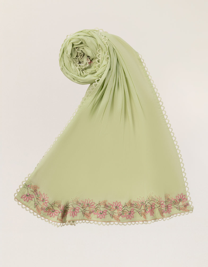 GREEN LAWN DYED DUPATTA