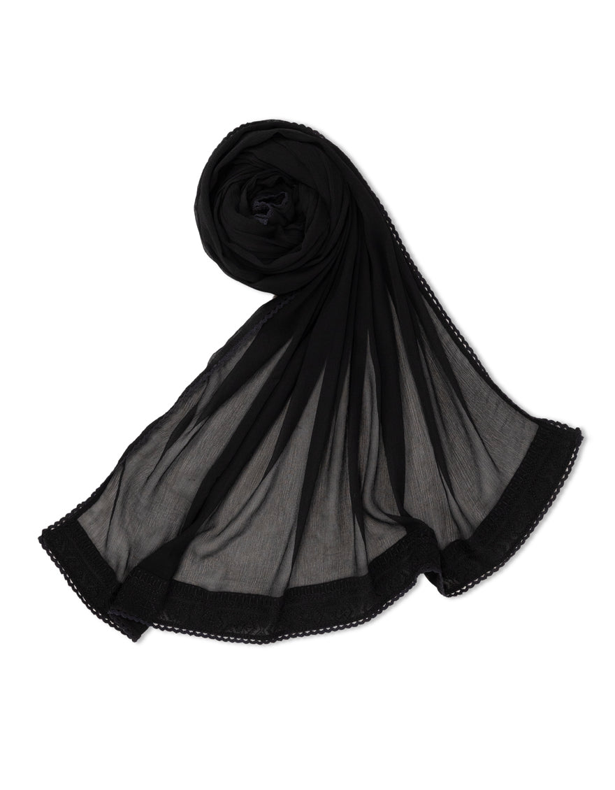BLACK CHIFFON DYED DUPATTA