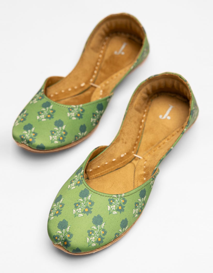 GREEN SILK BASIC KHUSSA