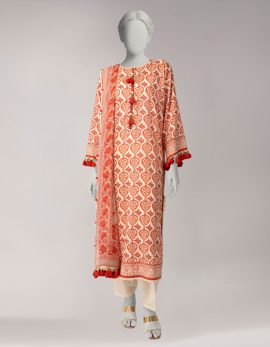 MULTICOLOR LAWN PRINTED 3PC UNSTITCHED
