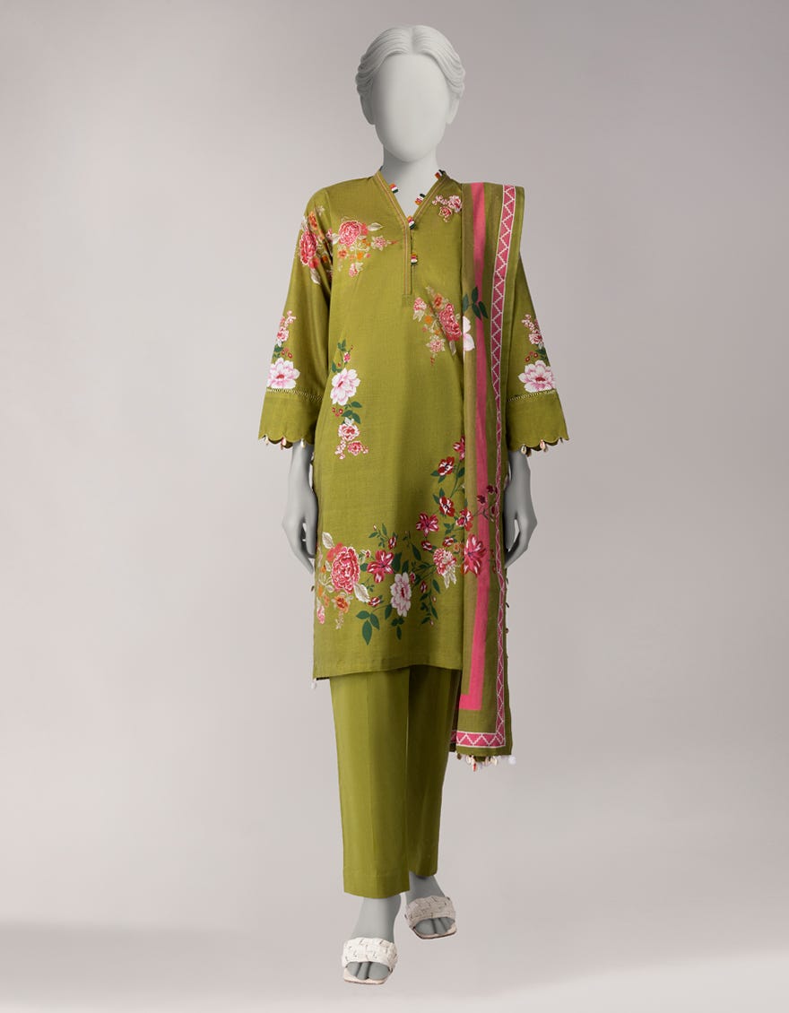 MULTICOLOR LAWN DIGITAL PRINTED UNSTITCHED 3PC