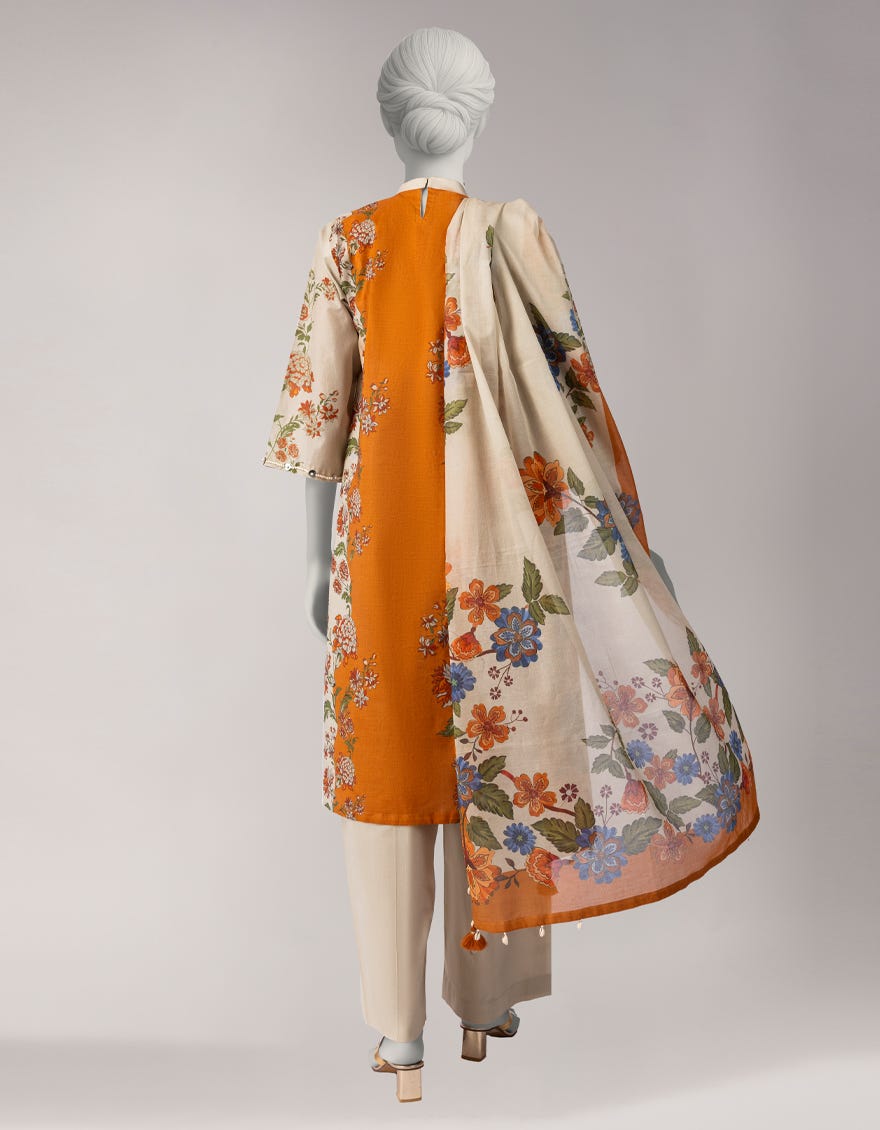 MULTICOLOR LAWN PRINTED UNSTITCHED 3PC