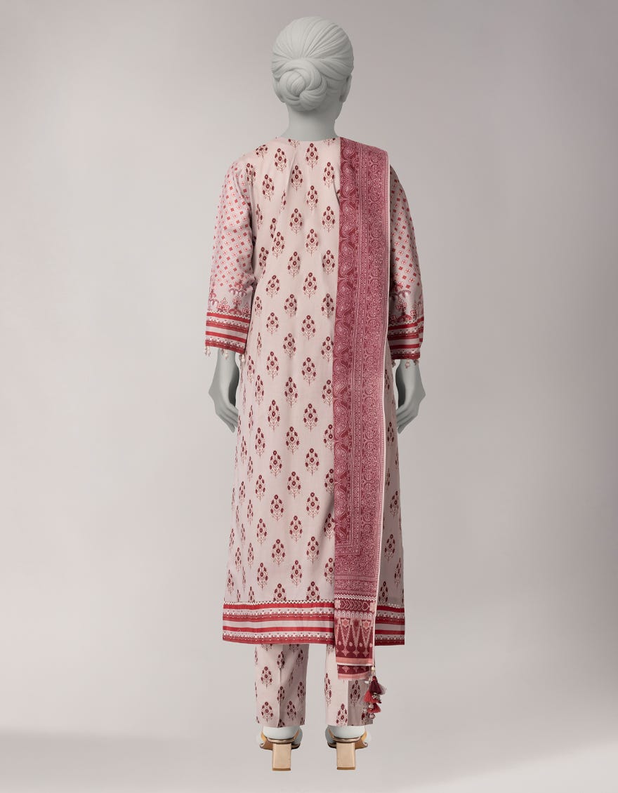MULTICOLOR COTTON VISCOSE PRINTED UNSTITCHED 3PC