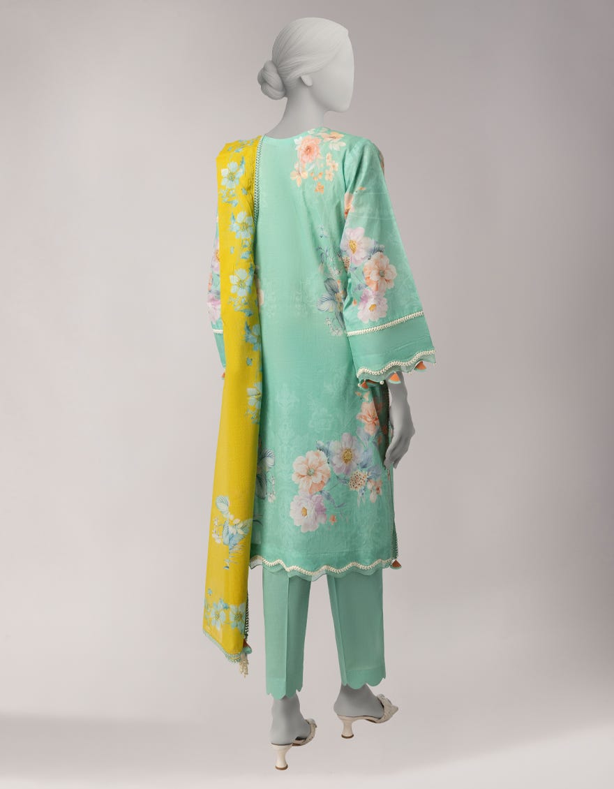 MULTICOLOR LAWN EMBROIDERED UNSTITCHED 3PC