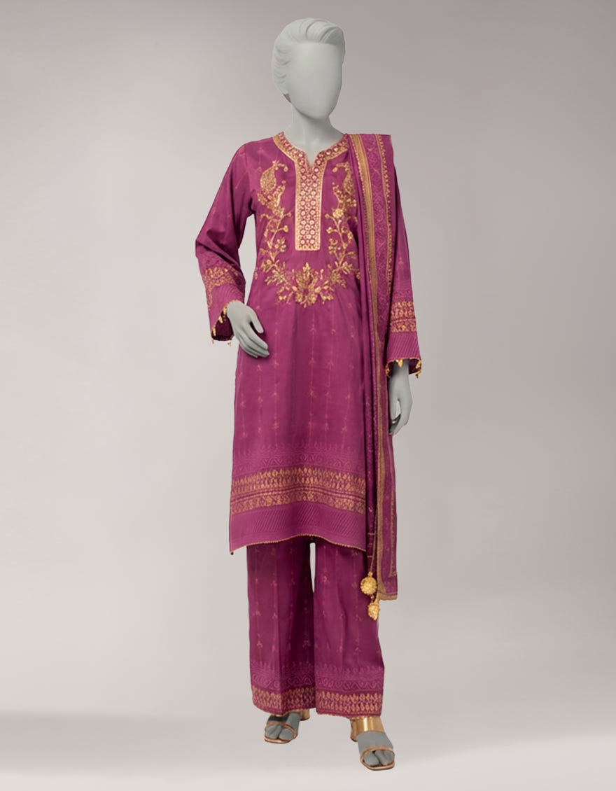 MULTICOLOR LAWN EMBROIDERED UNSTITCHED 3PC