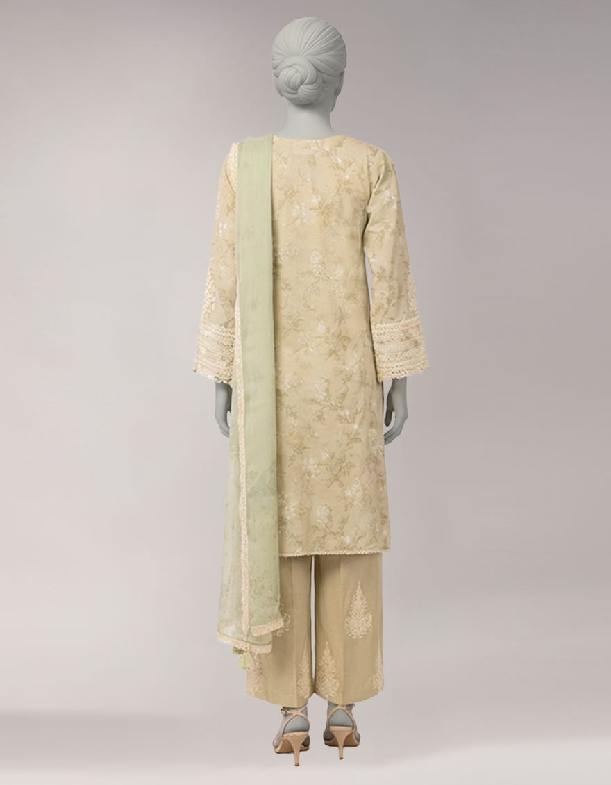 MULTICOLOR LAWN EMBROIDERED UNSTITCHED 3PC